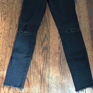J Brand Cropped Skinny Ripped Jeans